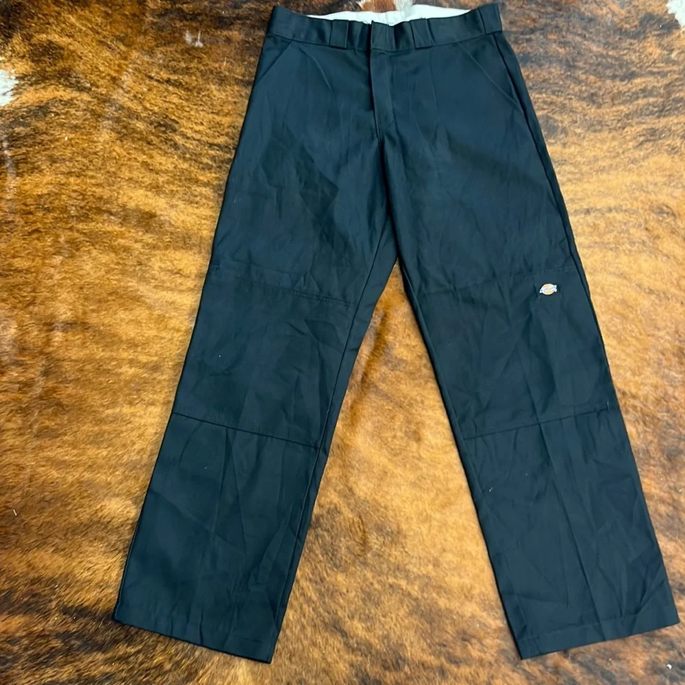 Black Dickies Double Knee Relaxed Fit Pants 32X32 - Picture 2 of 7